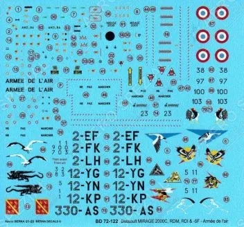 BD72122 Mirage 2000C, RDI, RDM & 5F französische Luftwaffe