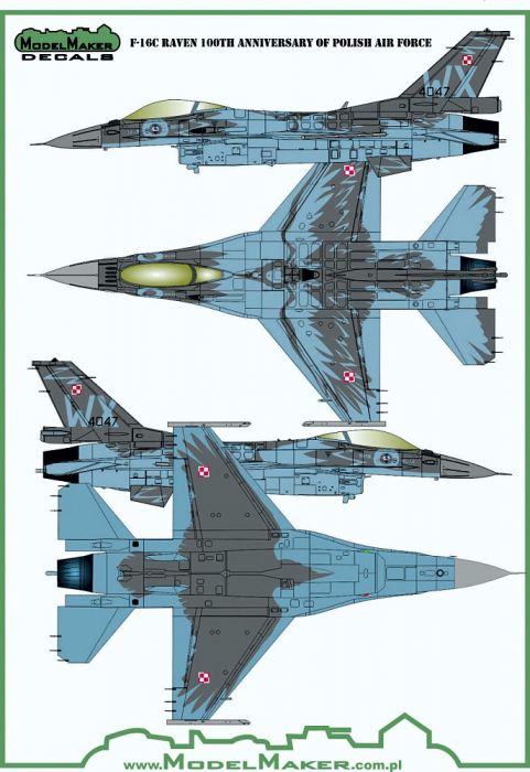 MODM72138 F-16C Block 52+ Fighting Falcon 100 Jahre polnische Luftwaffe