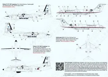 DD72096 C-47, F-27 & Gulfstream niederländische Luftwaffe