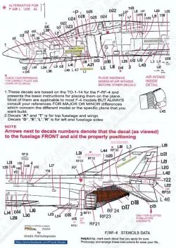 PRO480906B F-/RF-4 Phantom II Stencils in FS 37038 (Black)