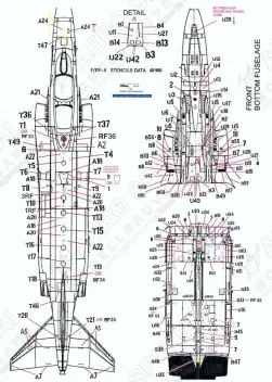 PRO480906B F-/RF-4 Phantom II Stencils in FS 37038 (Black)