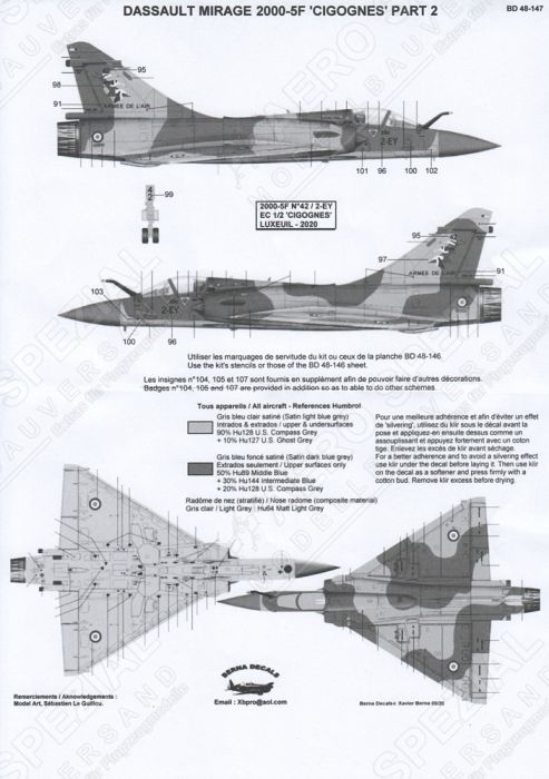 BD48147 Mirage 2000-5F EC 1/2 Cigognes Teil 2