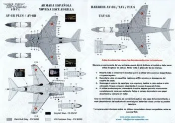 SE0332 EAV-8B Harrier II, EAV-8B Harrier II Plus & TAV-8B Harrier II Spanish Navy