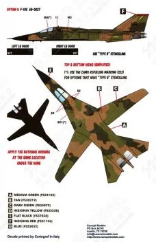 CD72110 F-111E Aardvark USAFE Upper Heyford