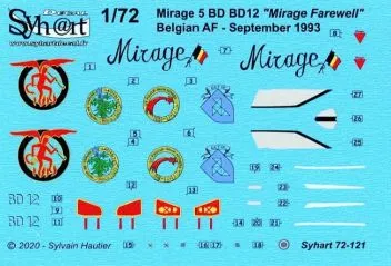 SY72121 Mirage 5BD belgische Luftwaffe