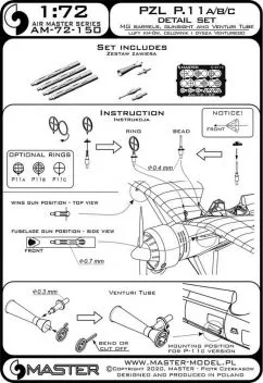 AM72150 PZL P.11c Detail Set