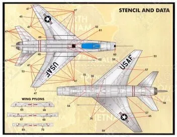 FD&S7202 F-100D Super Sabre U.S. Air Force in Vietnam