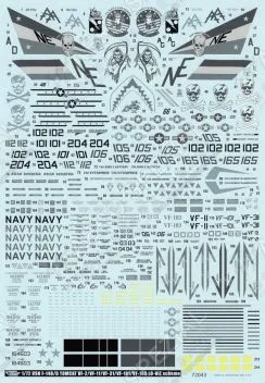 DXM72043 F-14 Tomcat VF-2, VF-11, VF-31, VF-101 & VF-103 Low Visibility