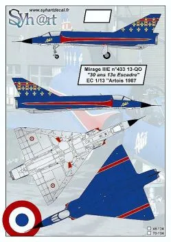 SY48124 Mirage IIIE Anniversary Finish 13e Escadre