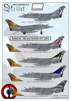 SY48125 Rafale M Jubiläumsmarkierungen Flottille 11F