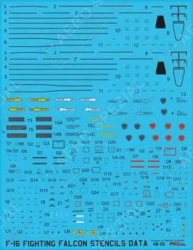 PRO480101 F-16C/D Fighting Falcon Stencils