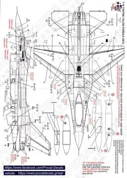 PRO720101 F-16C/D Fighting Falcon Stencils