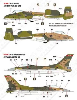 CD48203 A-10C & F-16C in SEA-Tarnung