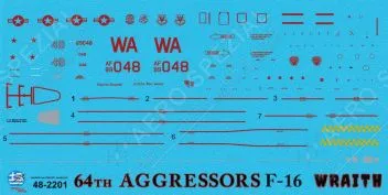 PRO482201 F-16C Block 42 Fighting Falcon WRAITH