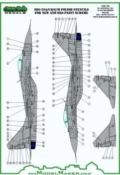 MOD32091 MiG-29 Fulcrum Stencils polnische Luftwaffe