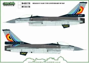 MOD48178 F-16 AM Fighting Falcon 75 Years Belgian Air Force