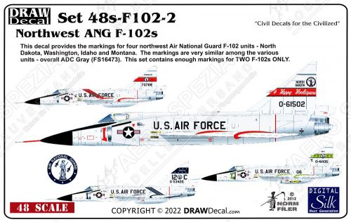 DRD4808 F-102A Delta Dagger Northwestern Air National Guard Units