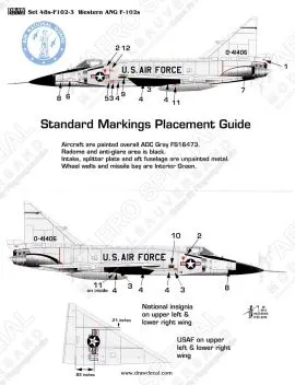 DRD4809 F-102A Delta Dagger westliche Air-National-Guard-Einheiten