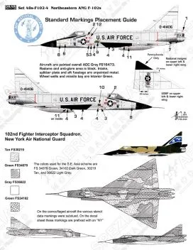 DRD4810 F-102A Delta Dagger nordöstliche Air-National-Guard-Einheiten