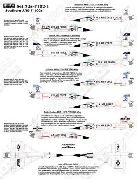 DRD7204 F-102A Delta Dagger südliche Air-National-Guard-Einheiten