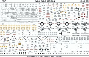 PK48001 F-15A/B/C/D Eagle Stencils (Early Version)