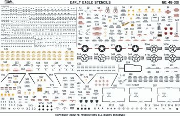 PK48001 F-15A/B/C/D Eagle Stencils (frühe Version)