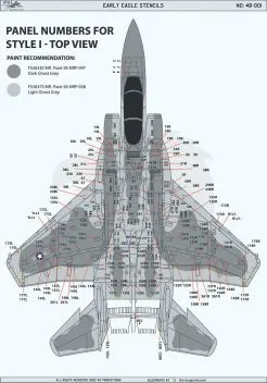 PK48001 F-15A/B/C/D Eagle Stencils (Early Version)