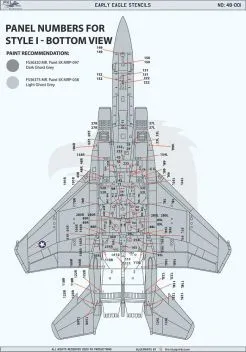PK48001 F-15A/B/C/D Eagle Stencils (Early Version)