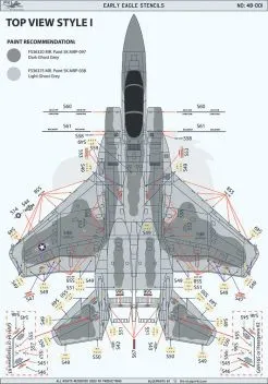PK48001 F-15A/B/C/D Eagle Stencils (Early Version)
