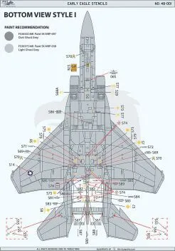 PK48001 F-15A/B/C/D Eagle Stencils (Early Version)