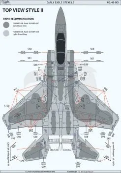 PK48001 F-15A/B/C/D Eagle Stencils (Early Version)
