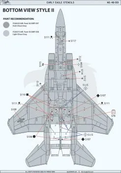PK48001 F-15A/B/C/D Eagle Stencils (Early Version)