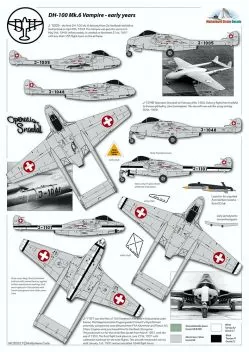 MC32021 D.H.100 Vampire FB.6 Schweizer Luftwaffe