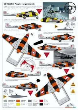 MC72021 D.H.100 Vampire FB.6 & D.H.115 Vampire T.55 Schweizer Luftwaffe