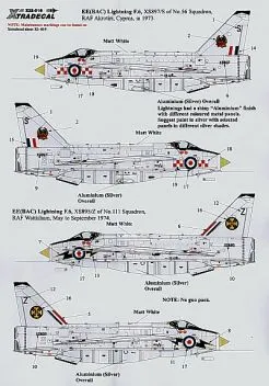 XD32016 Lightning F.6 No. 56 & No. 111 Squadron