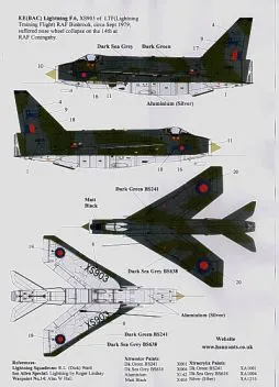 XD32017 Lightning F.6 No. 5 & No. 11 Squadron & LTF