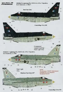 XD32018 Lightning F.6 No. 5 Squadron