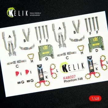 K48027 F-4B Phantom II 3D-gedruckte Cockpitdetails