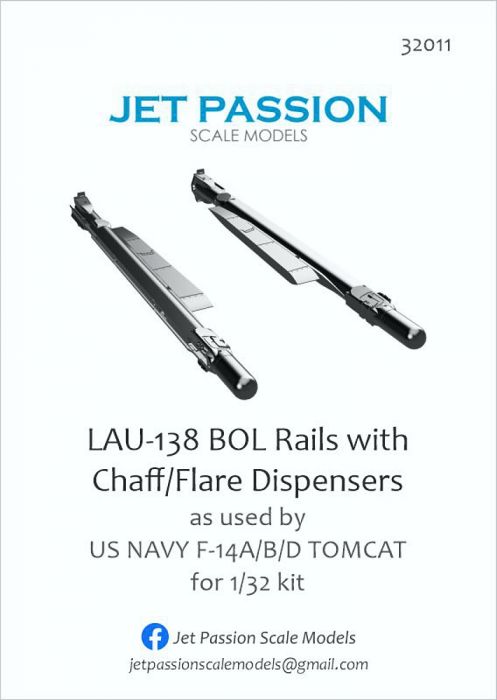 JP32011 F-14A/B/D Tomcat LAU-138 BOL Missile Launch Rails
