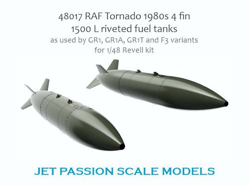 JP48017 Tornado 1,500 L 4-Fin Fuel Tanks (Riveted)
