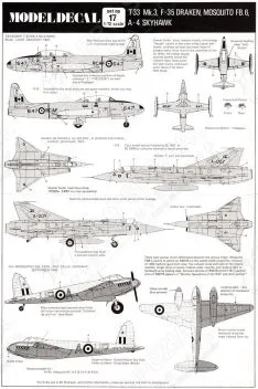 MDC017 A-4 Skyhawk, F-35 Draken, Mosquito & T-33 Shooting Star