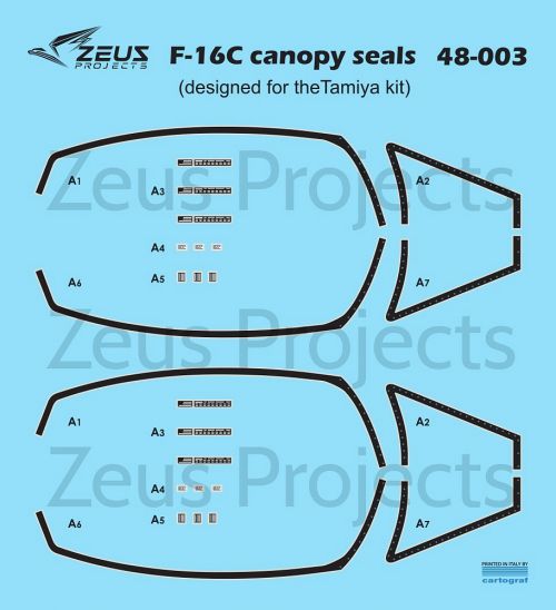 ZP48003 F-16 Fighting Falcon Canopy Seals