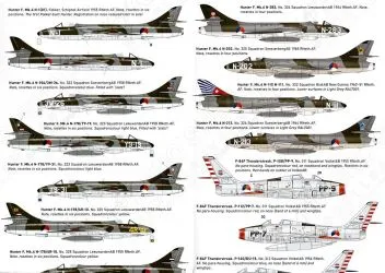 DD72105 Hunter, Thunderflash & Thunderstreak niederländische Luftwaffe