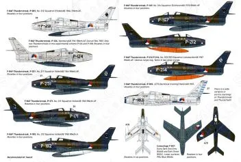 DD72105 Hunter, Thunderflash & Thunderstreak niederländische Luftwaffe