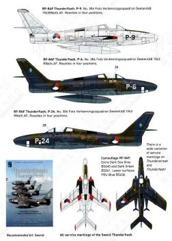DD72105 Hunter, Thunderflash & Thunderstreak niederländische Luftwaffe