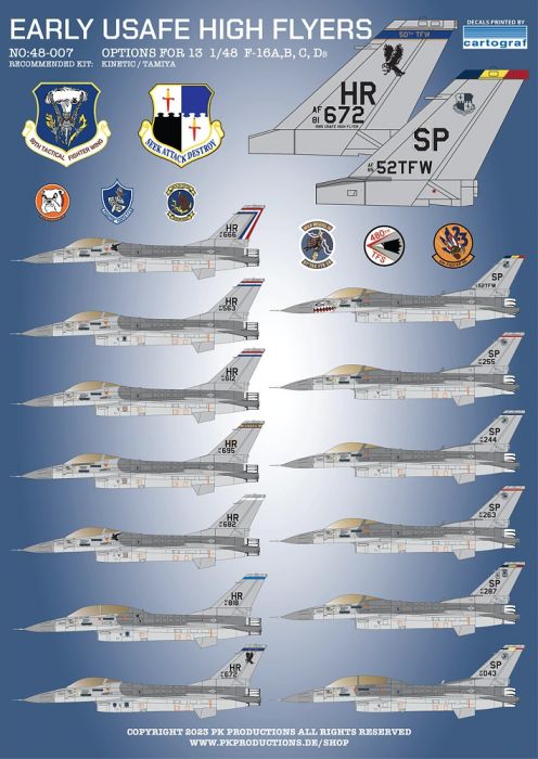 PK48007 F-16A/B/C/D Fighting Falcon USAFE Hahn/Spangdahlem