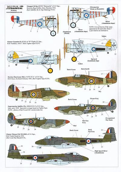 XD72132 History of No. 111 Squadron RAF 1918 to 2011