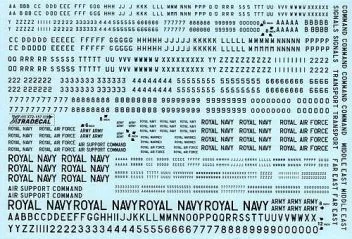 XD72157 RAF Nachkriegszeit schwarze Buchstaben, Ziffern und Schriftzüge