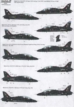 XD72167 Hawk T.1A & T.2 Overall Black Schemes