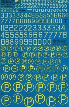 XD72213 RAF WW II Sky Code Letters and Yellow Prototype Letter “P”
